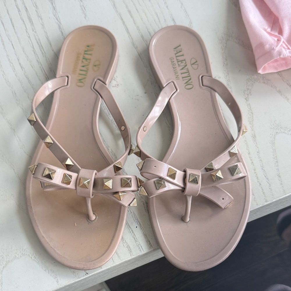 Valentino Blush Pink Studded Sandals